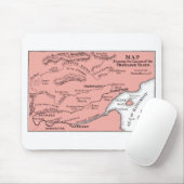 Kaart van Truelove Rivier Mousepad Muismat (Met muis)