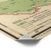 kaart van Tsjechië (1920) Poster (Hoek)