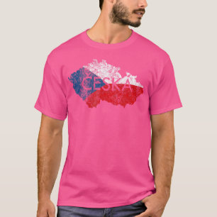 kaart van tsjechië en vlag Souvenir - noodsituatie T-shirt