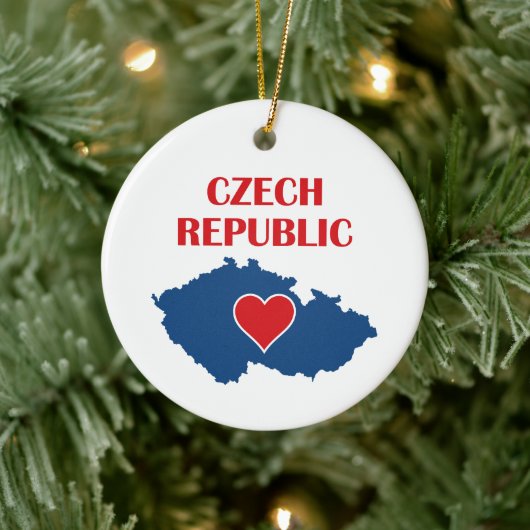 Kaart van Tsjechië Keramisch Ornament (Boom)