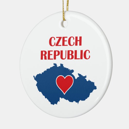 Kaart van Tsjechië Keramisch Ornament (Links)