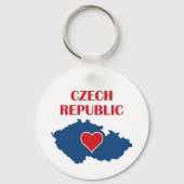 Kaart van Tsjechië Sleutelhanger (Voorkant)
