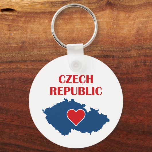 Kaart van Tsjechië Sleutelhanger (Achterkant)