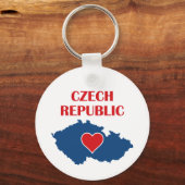 Kaart van Tsjechië Sleutelhanger (Voorkant)