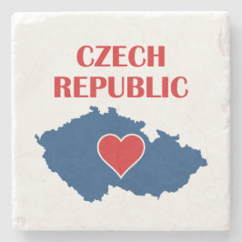 Kaart van Tsjechië Stenen Onderzetter