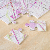  kaart van Tucson Arizona (1957) Legpuzzel (Zijkant)