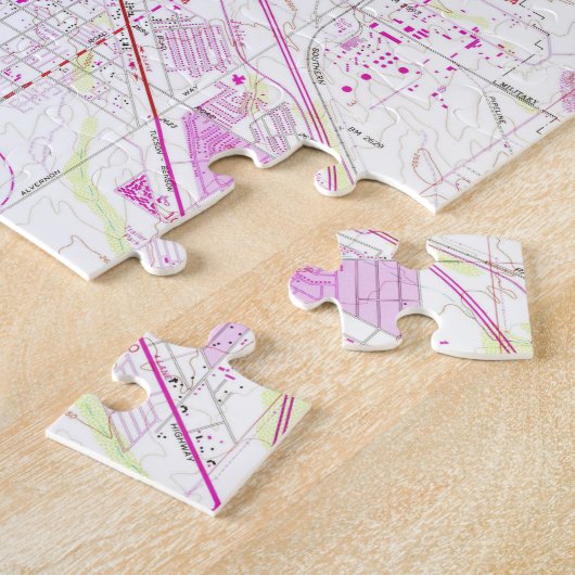  kaart van Tucson Arizona (1957) Legpuzzel (Zijkant)