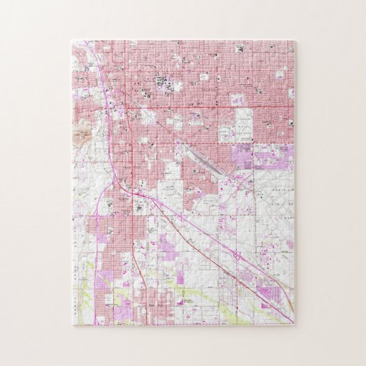  kaart van Tucson Arizona (1957) Legpuzzel (Verticaal)
