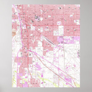  kaart van Tucson Arizona (1957) Poster