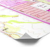  kaart van Tucson Arizona (1957) Poster (Hoek)