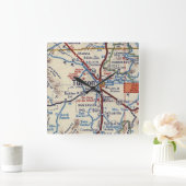  kaart van Tucson Arizona Vierkante Klok (Huis)