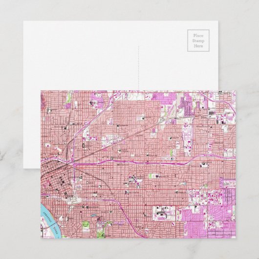  kaart van Tulsa Oklahoma (1954) (Voorkant / Achterkant)