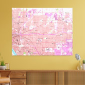  kaart van Tulsa Oklahoma (1954) Canvas Afdruk (Insitu (Woonkamer))