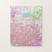  kaart van Tulsa Oklahoma (1954) Legpuzzel (Verticaal)