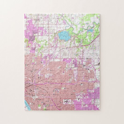  kaart van Tulsa Oklahoma (1954) Legpuzzel (Verticaal)