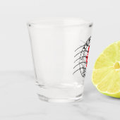 Kaart van Tunesië, poststempel, reistijd Shot Glas (Links)