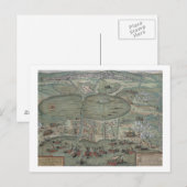 Kaart van Tunis, van "Civitates Orbis Terrarum" do (Voorkant / Achterkant)