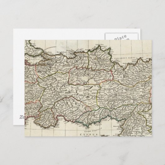 Kaart van Turkije (Voorkant / Achterkant)