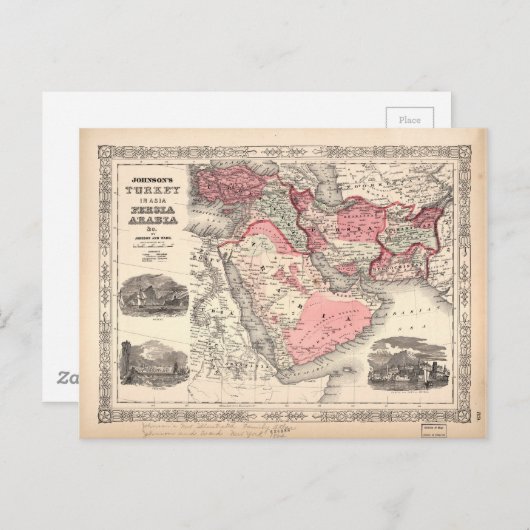 Kaart van Turkije (1864) (Voorkant / Achterkant)