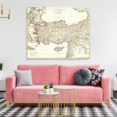Kaart van Turkije Canvas Afdruk (Insitu (Woonkamer))