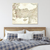 Kaart van Turkije Canvas Afdruk (Insitu (Slaapkamer))