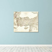 Kaart van Turkije Canvas Afdruk (Insitu (Houten vloer))