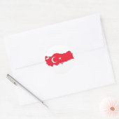 Kaart van Turkije Ronde Sticker (Envelop)