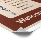 Kaart van Unst, Shetland Isles Ireland Poster (Hoek)