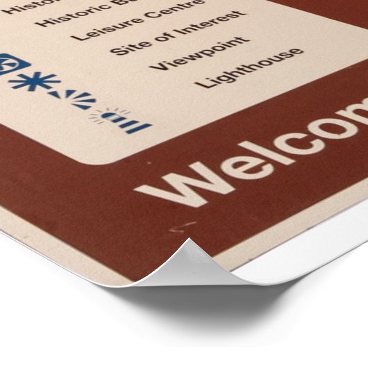 Kaart van Unst, Shetland Isles Ireland Poster (Hoek)