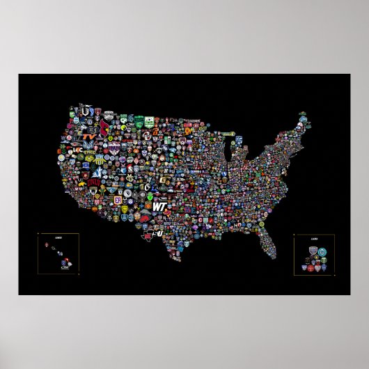 Kaart van USA Soccer Poster (Voorkant)