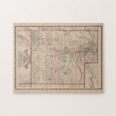  kaart van Utah (1878) Legpuzzel (Horizontaal)