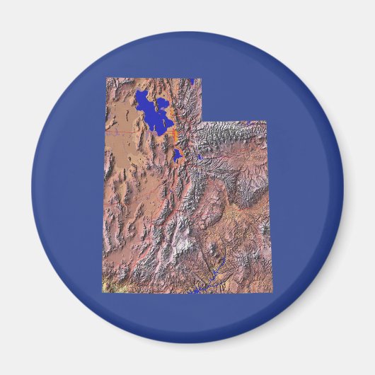 Kaart van Utah Magnet (Voorkant)