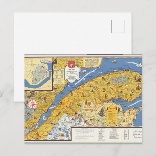 Kaart van Vacanes, Quebec, Gaspesie (Canada) (Voorkant / Achterkant)