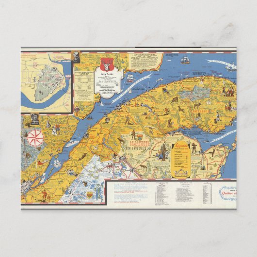 Kaart van Vacanes, Quebec, Gaspesie (Canada) (Voorkant)