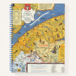 Kaart van Vacanes, Quebec, Gaspesie (Canada) Notitieboek