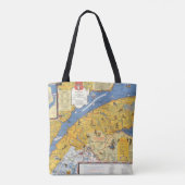 Kaart van Vacanes, Quebec, Gaspesie (Canada) Tote Bag (Achterkant)