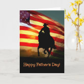 Kaart van Vaderdag van de cowboy en van het Paard (Gele Bloem)