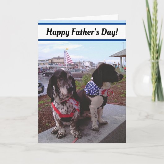 Kaart van Vaderdag van twee de Zwart-witte Honden (Voorkant)