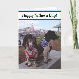 Kaart van Vaderdag van twee de Zwart-witte Honden