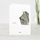 Kaart van Vaderdag van Zebras de Zwarte Elegante (Achterkant)