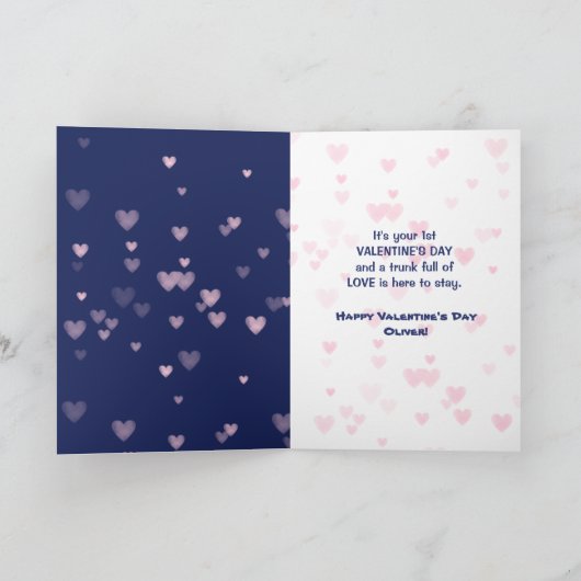 Kaart van Valentijn van het Baby van de olifant de (Binnen)