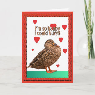 Kaart van Valentijn van het Hart van de eend de