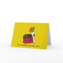 Kaart van valentijns met een gerothificeerde luiaa