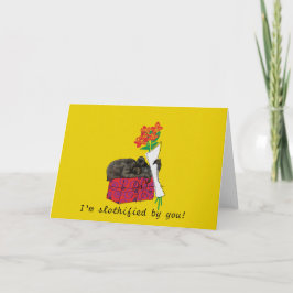Kaart van valentijns met een gerothificeerde luiaa