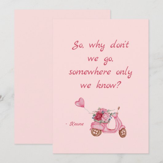 Kaart van valentijns | Weghalen motorbike (Voorkant / Achterkant)