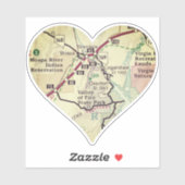  kaart van Valley of Fire State Park Sticker (Vel)