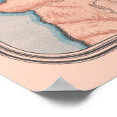  kaart van Valparaiso Chili (1895) Poster (Hoek)