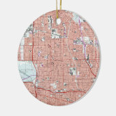  kaart van Van Nuys California (1966) Keramisch Ornament (Links)