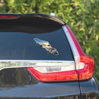 Kaart van Vancouver Island - Zee oever BC Sticker