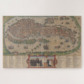  kaart van Venetië (1572) Legpuzzel (Horizontaal)